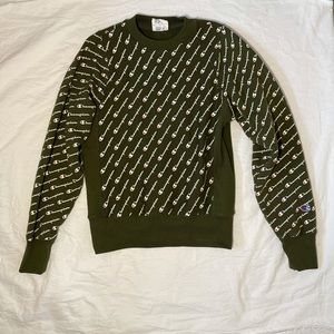 Champion Army Green Crewneck